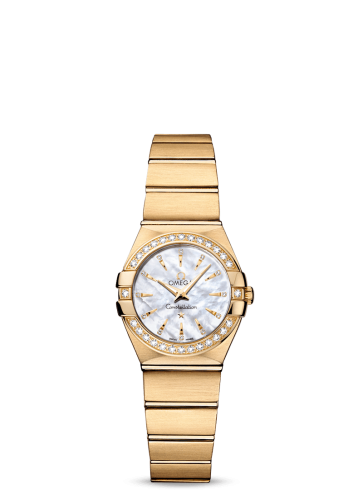 Omega Constellation Quartz 24 Brushed Yellow Gold / Diamond / MOP